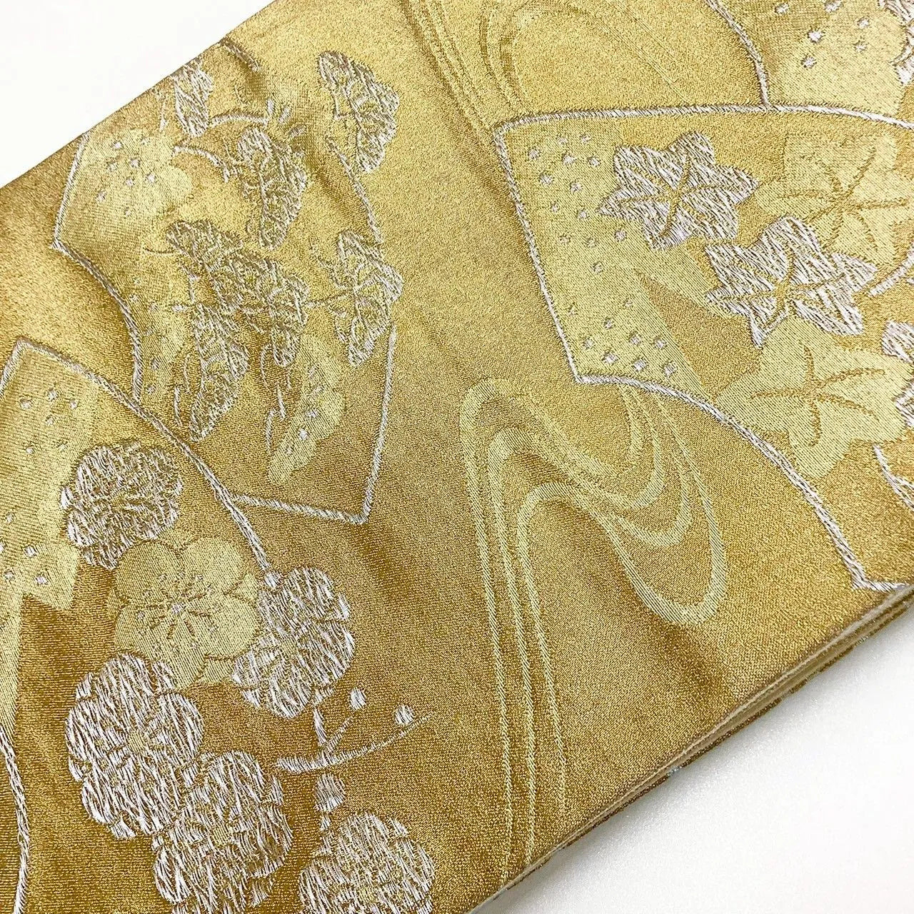 7270# Japanese Vintage Fukuro Obi Belt Kimono Fabric Silk Traditional Unfinished