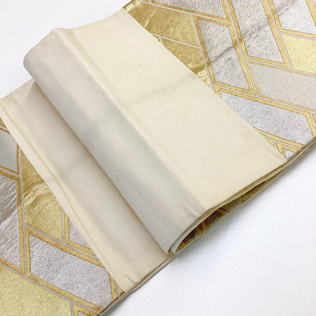 7272# Japanese Vintage Fukuro Obi Belt Kimono Fabric Silk Traditional