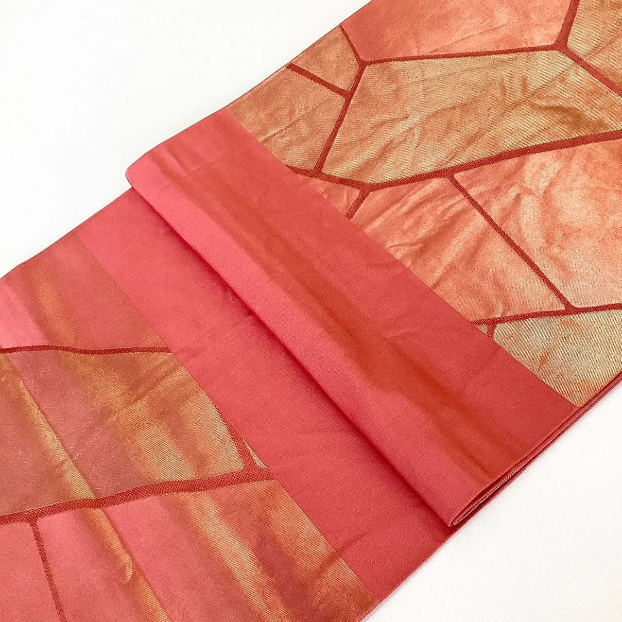 7277# Japanese Vintage Fukuro Obi Belt Kimono Fabric Silk Traditional