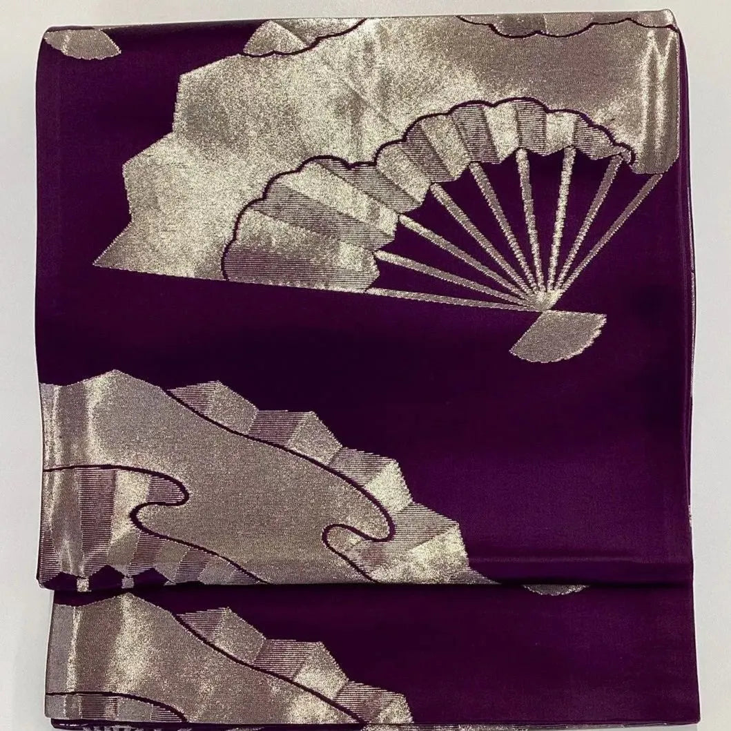 7264# Japanese Vintage Fukuro Obi Belt Kimono Fabric Silk Traditional