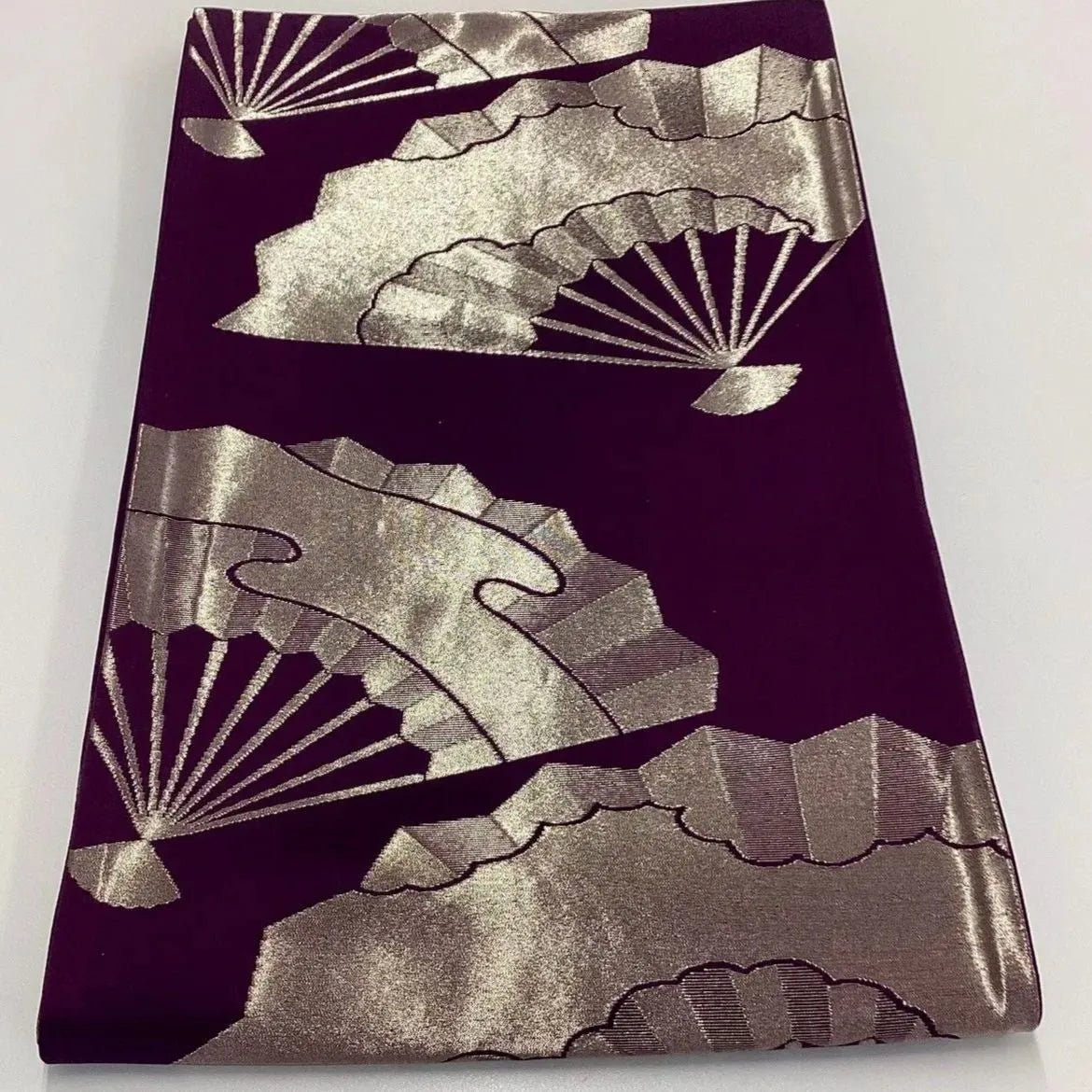 7264# Japanese Vintage Fukuro Obi Belt Kimono Fabric Silk Traditional