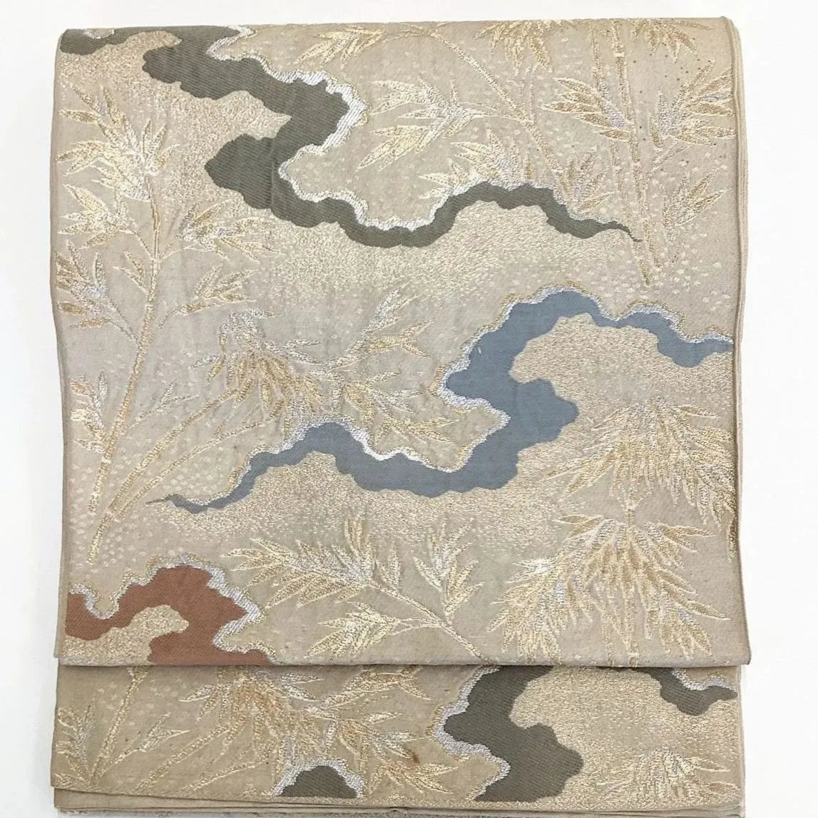 7265# Japanese Vintage Fukuro Obi Belt Kimono Fabric Silk Traditional