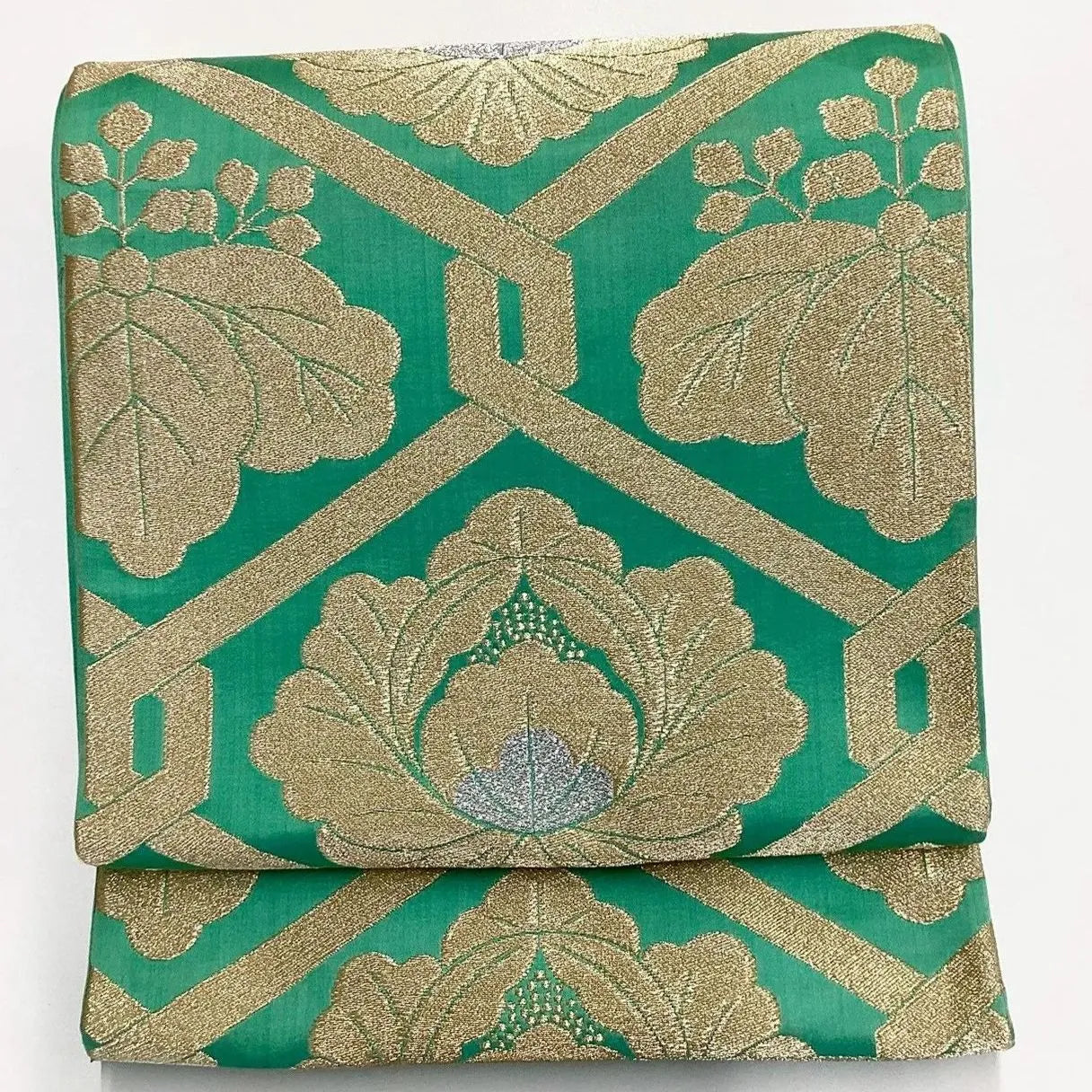 7268# Japanese Vintage Fukuro Obi Belt Kimono Fabric Silk Traditional