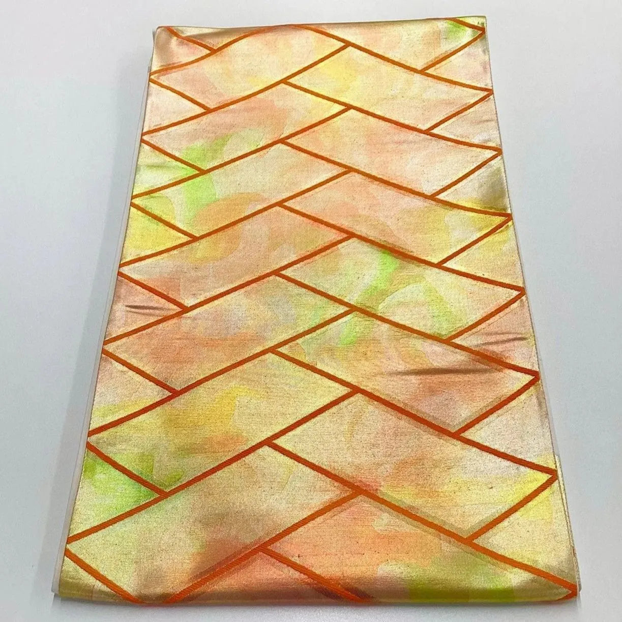 7269# Japanese Vintage Fukuro Obi Belt Kimono Fabric Silk Traditional