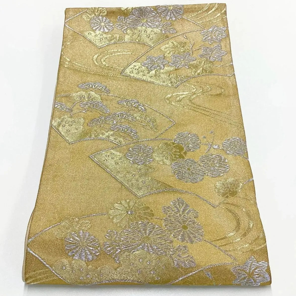 7270# Japanese Vintage Fukuro Obi Belt Kimono Fabric Silk Traditional Unfinished