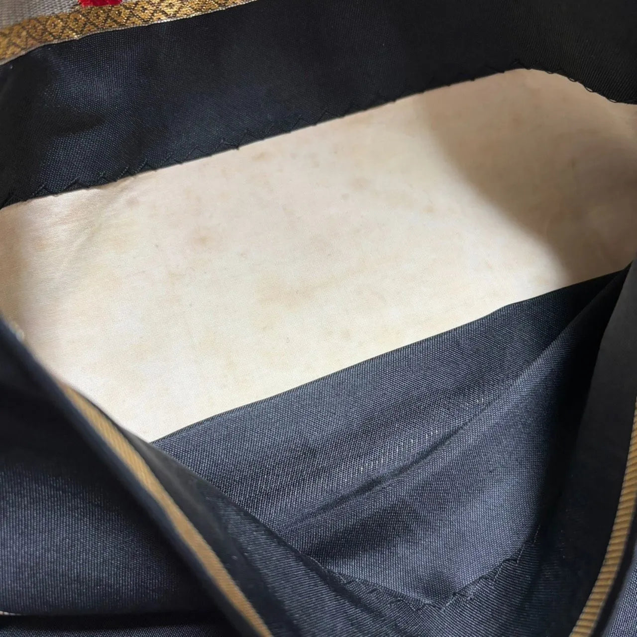 7249# Japanese Vintage Fukuro Obi Belt Kimono Fabric Silk Traditional Unfinished