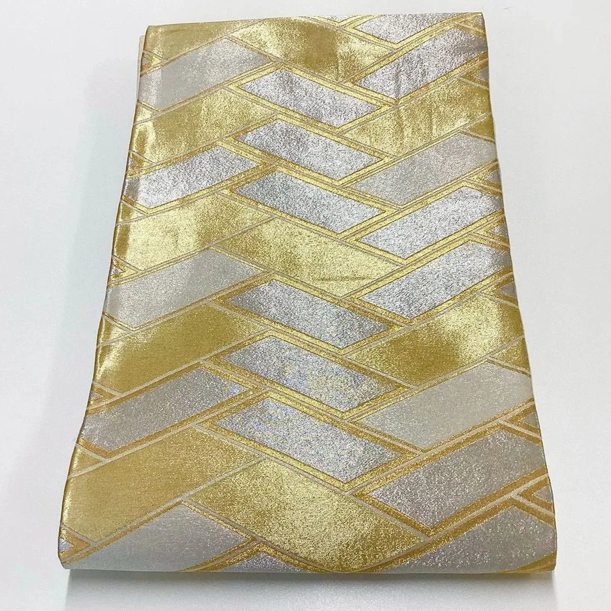 7272# Japanese Vintage Fukuro Obi Belt Kimono Fabric Silk Traditional