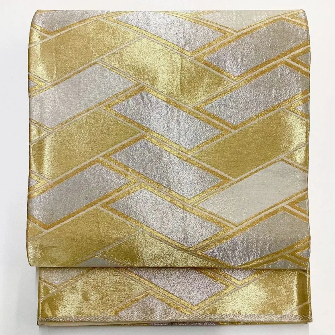 7272# Japanese Vintage Fukuro Obi Belt Kimono Fabric Silk Traditional