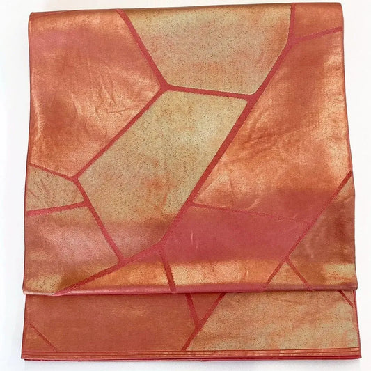 7277# Japanese Vintage Fukuro Obi Belt Kimono Fabric Silk Traditional