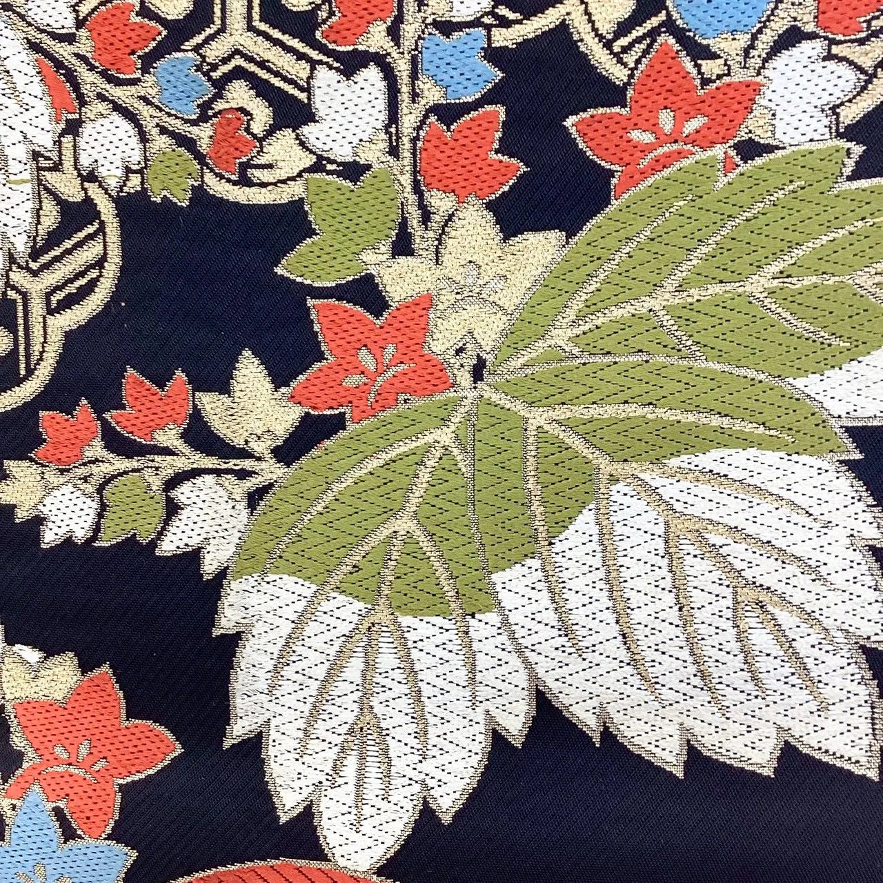 7280# Japanese Vintage Fukuro Obi Belt Kimono Fabric Silk Traditional Unfinished