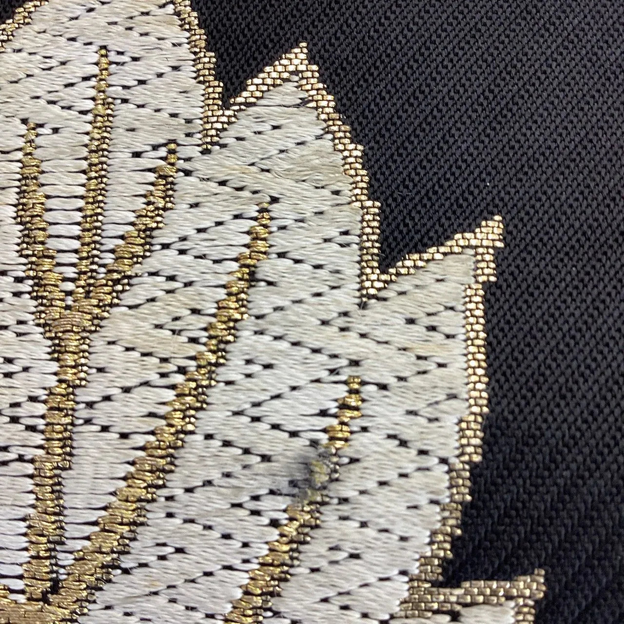 7280# Japanese Vintage Fukuro Obi Belt Kimono Fabric Silk Traditional Unfinished