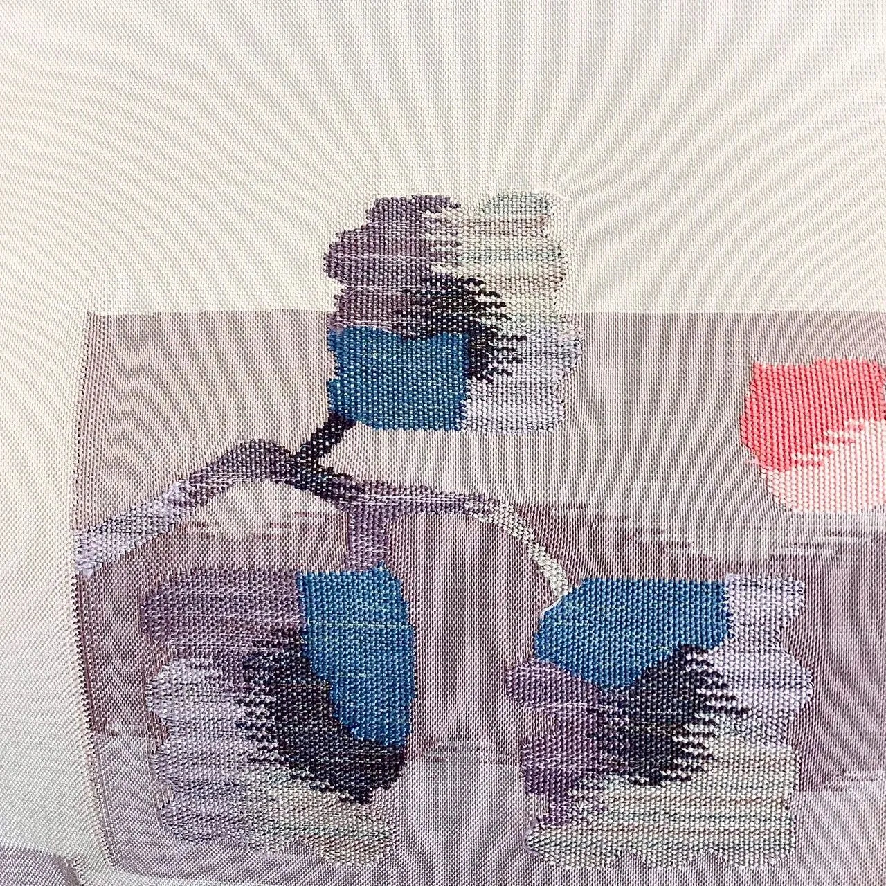 7281# Japanese Vintage Fukuro Obi Belt Kimono Fabric Silk Traditional Unfinished