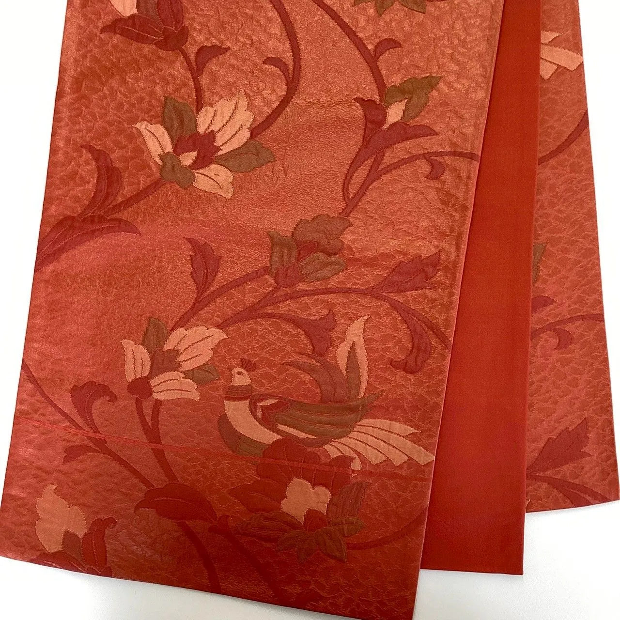 7283# Japanese Vintage Fukuro Obi Belt Kimono Fabric Silk Traditional