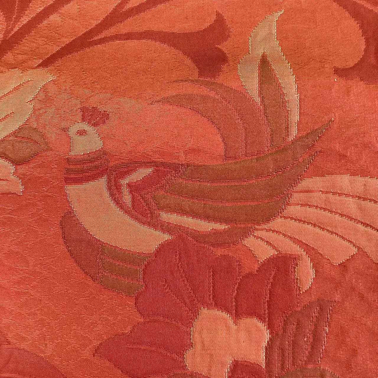 7283# Japanese Vintage Fukuro Obi Belt Kimono Fabric Silk Traditional