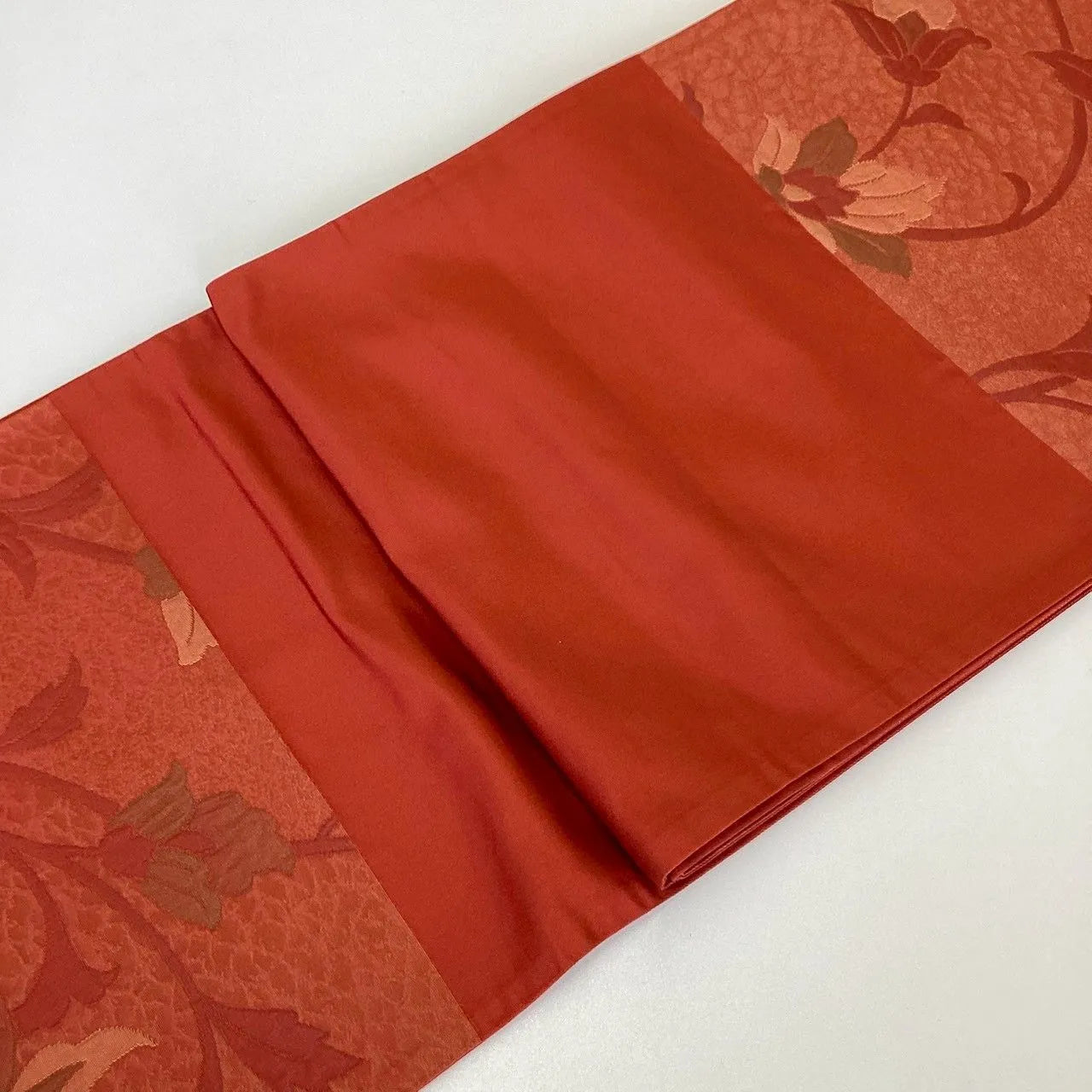 7283# Japanese Vintage Fukuro Obi Belt Kimono Fabric Silk Traditional