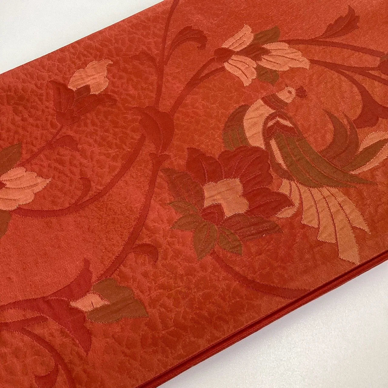 7283# Japanese Vintage Fukuro Obi Belt Kimono Fabric Silk Traditional