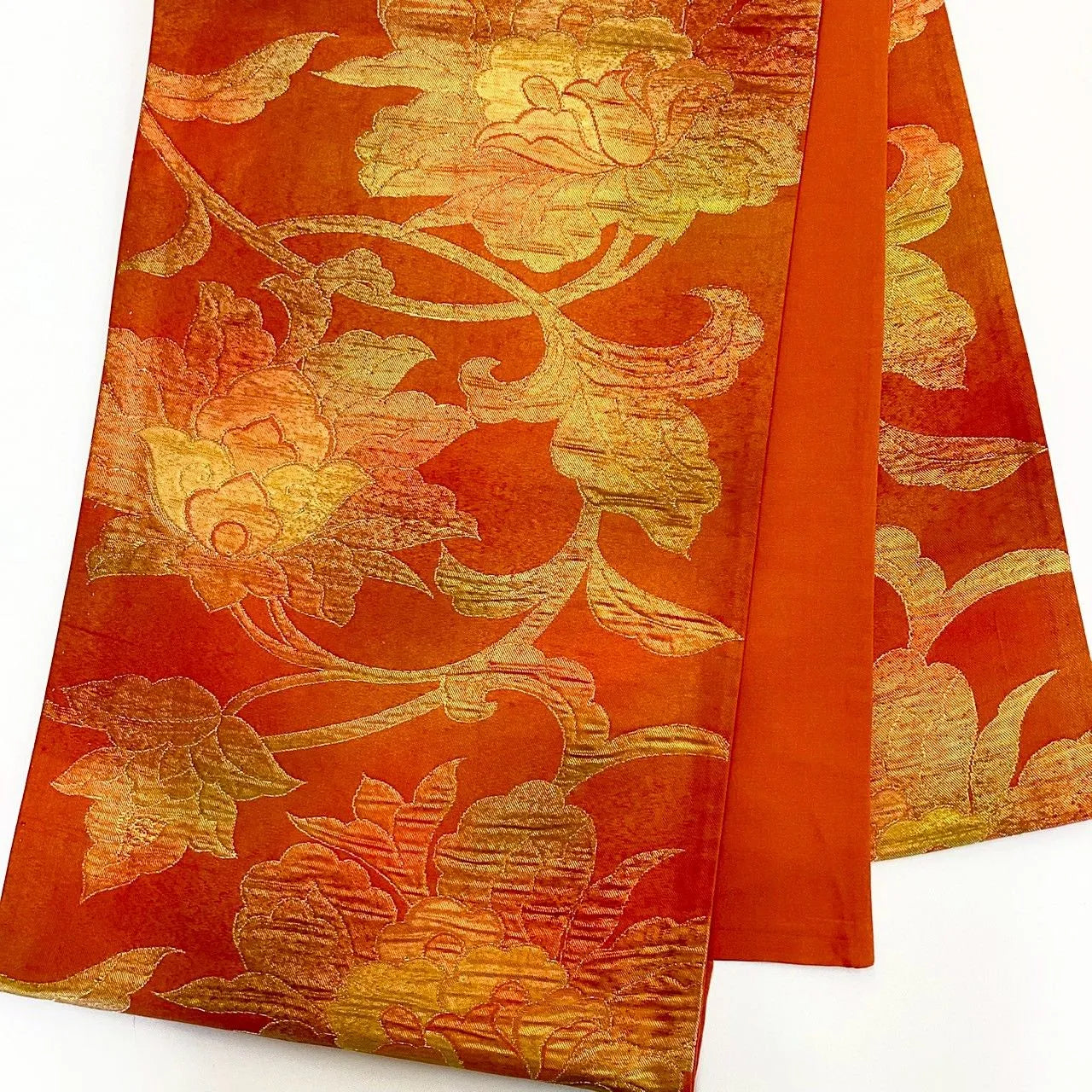 7284# Japanese Vintage Fukuro Obi Belt Kimono Fabric Silk Traditional Unfinished