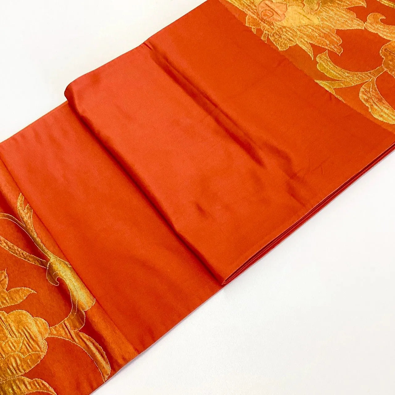 7284# Japanese Vintage Fukuro Obi Belt Kimono Fabric Silk Traditional Unfinished