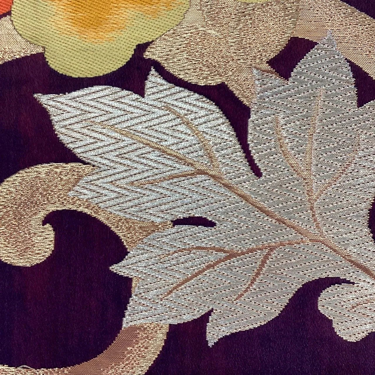 7285# Japanese Vintage Fukuro Obi Belt Kimono Fabric Silk Traditional