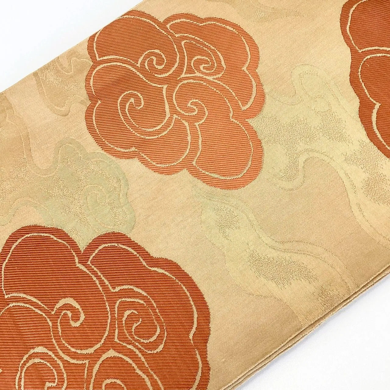 7286# Japanese Vintage Fukuro Obi Belt Kimono Fabric Silk Traditional