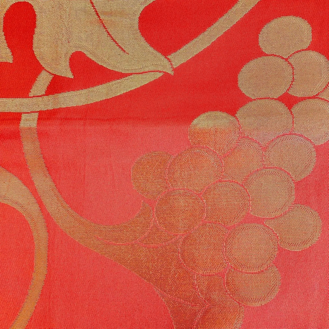 7287# Japanese Vintage Fukuro Obi Belt Kimono Fabric Silk Traditional