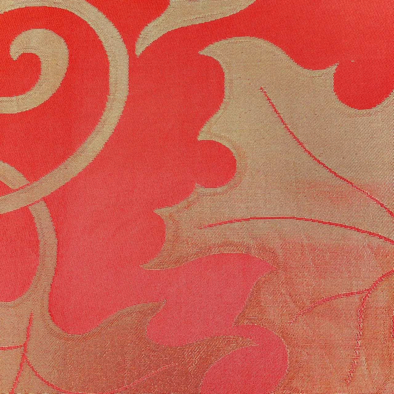 7287# Japanese Vintage Fukuro Obi Belt Kimono Fabric Silk Traditional