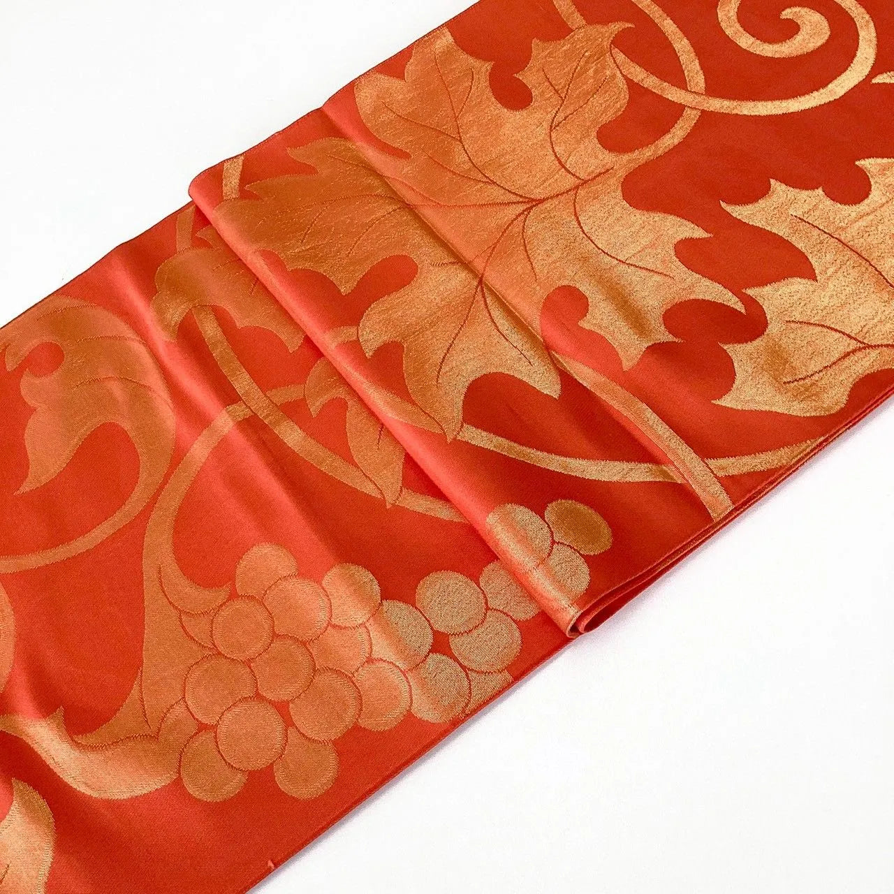 7287# Japanese Vintage Fukuro Obi Belt Kimono Fabric Silk Traditional