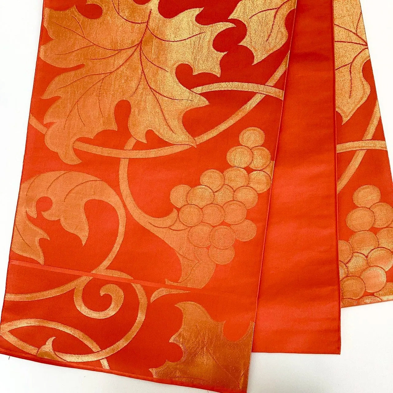 7287# Japanese Vintage Fukuro Obi Belt Kimono Fabric Silk Traditional