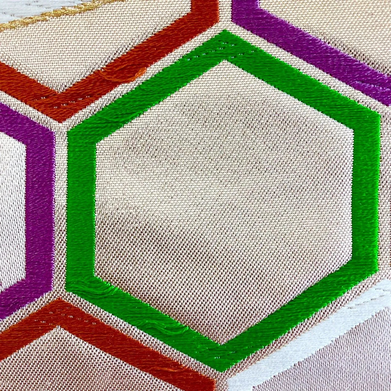 7289# Japanese Vintage Fukuro Obi Belt Kimono Fabric Silk Traditional Unfinished