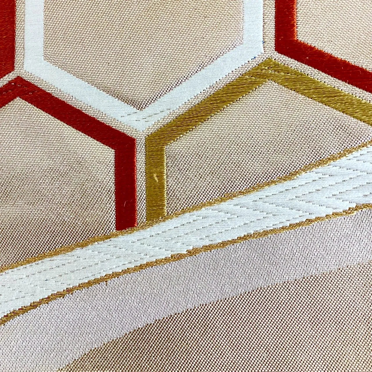 7289# Japanese Vintage Fukuro Obi Belt Kimono Fabric Silk Traditional Unfinished