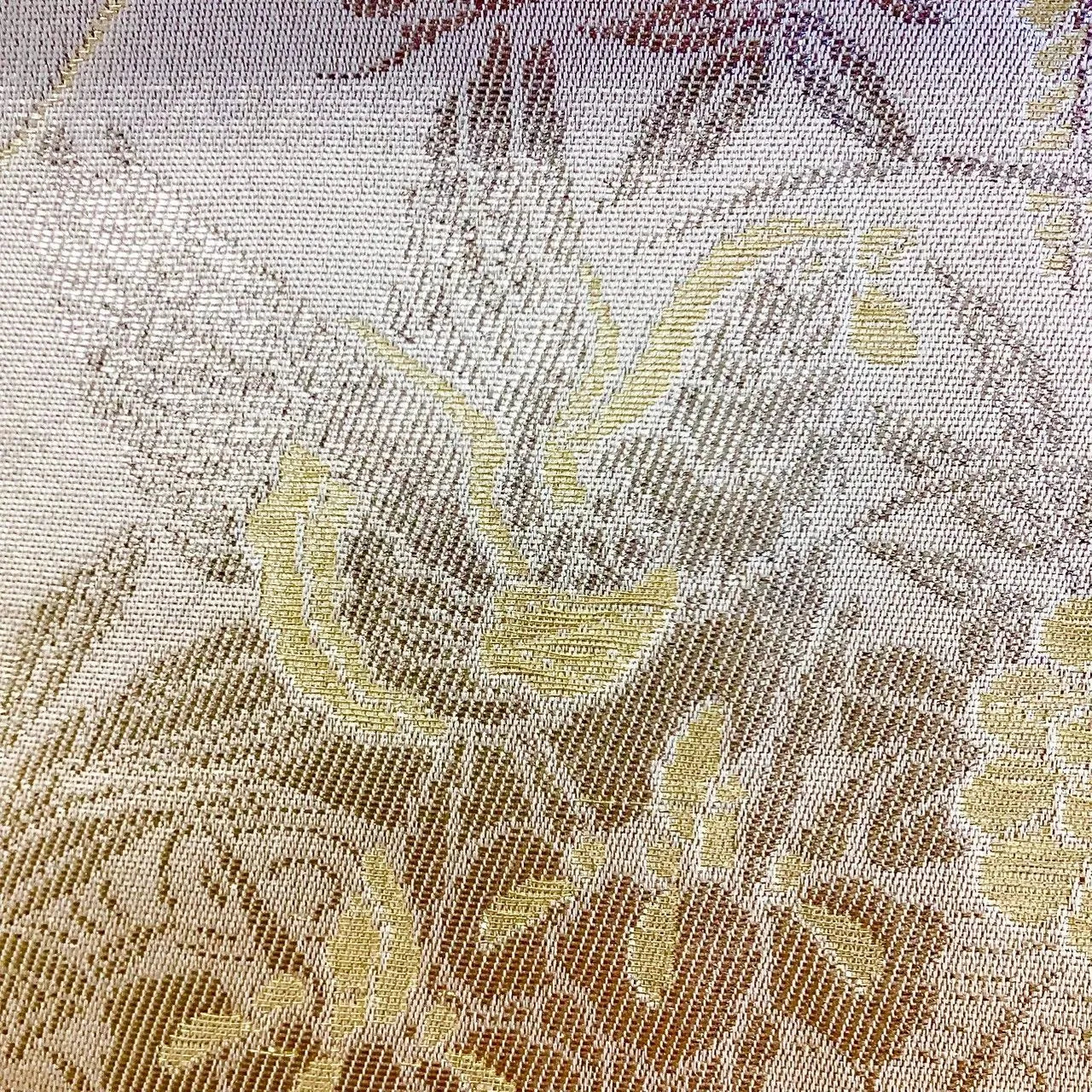 7294# Japanese Vintage Fukuro Obi Belt Kimono Fabric Silk Traditional