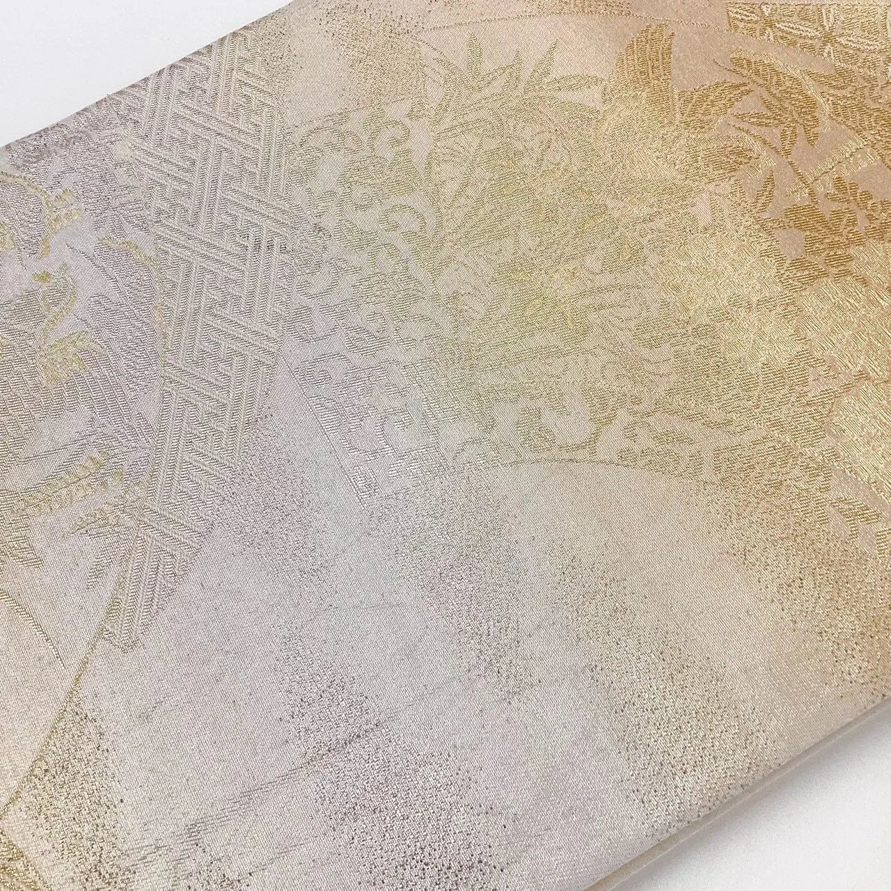 7294# Japanese Vintage Fukuro Obi Belt Kimono Fabric Silk Traditional