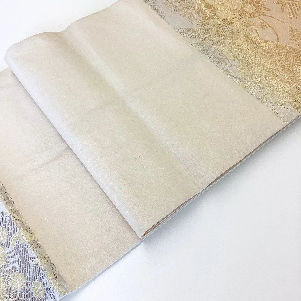 7294# Japanese Vintage Fukuro Obi Belt Kimono Fabric Silk Traditional