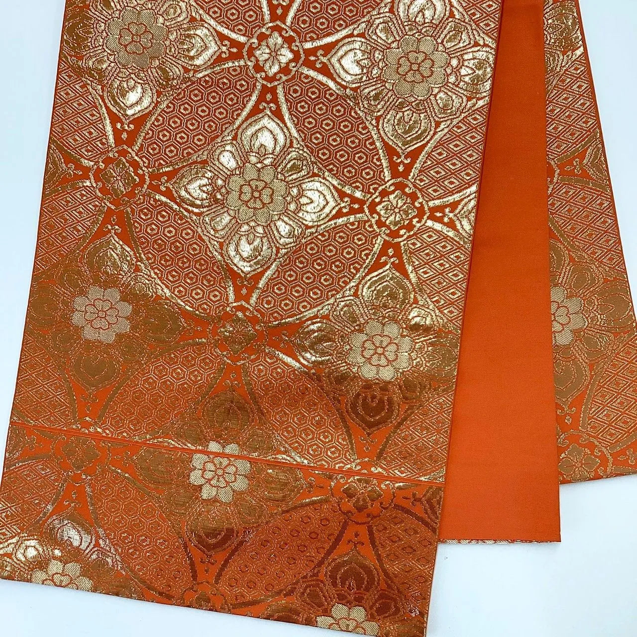 7295# Japanese Vintage Fukuro Obi Belt Kimono Fabric Silk Traditional