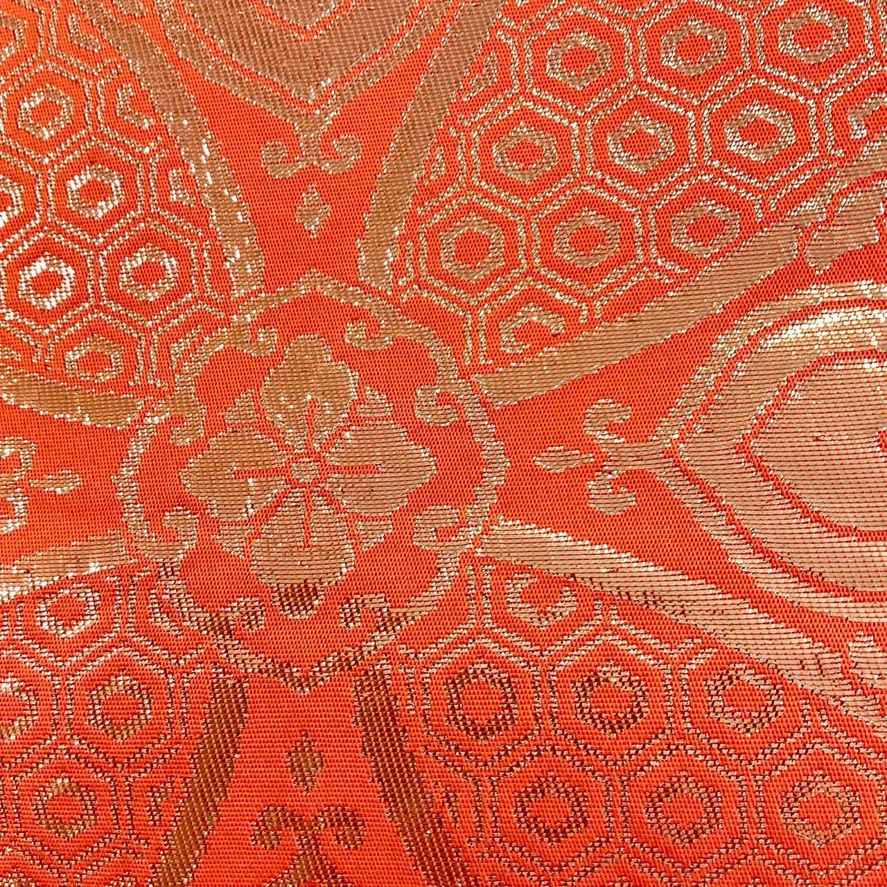 7295# Japanese Vintage Fukuro Obi Belt Kimono Fabric Silk Traditional