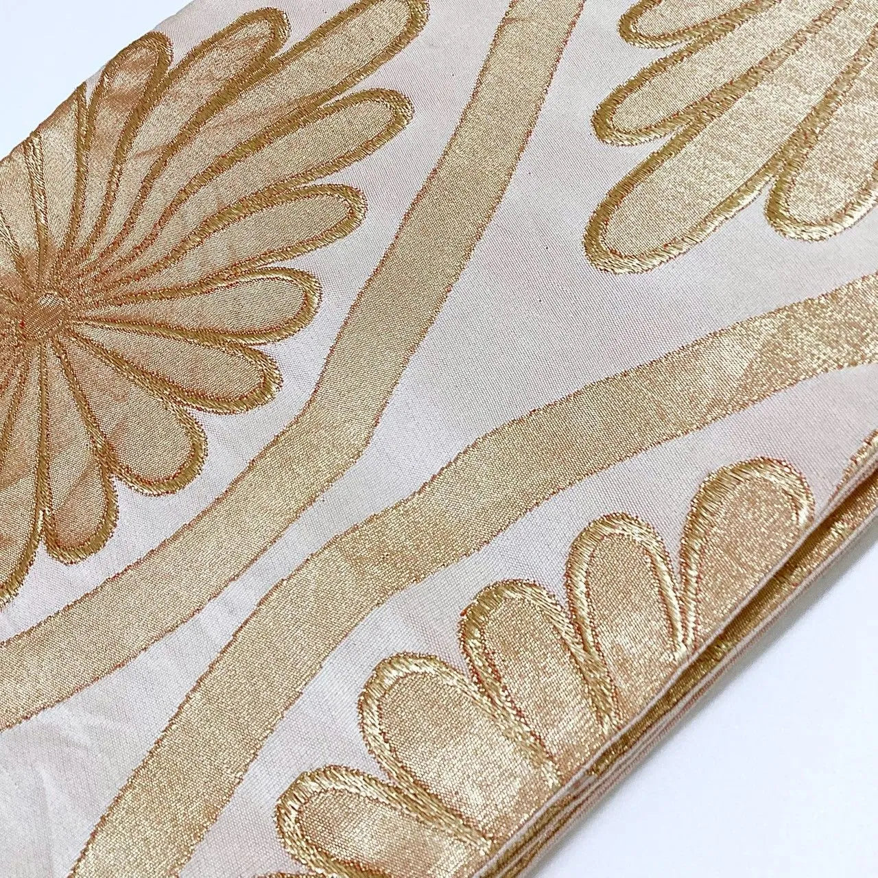 7296# Japanese Vintage Fukuro Obi Belt Kimono Fabric Silk Traditional