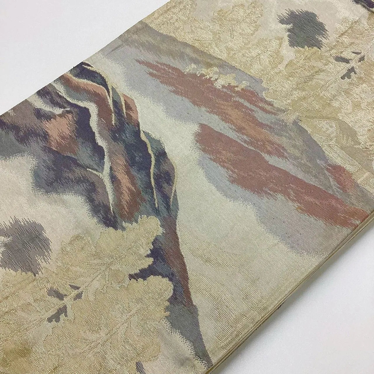 7299# Japanese Vintage Fukuro Obi Belt Kimono Fabric Silk Traditional