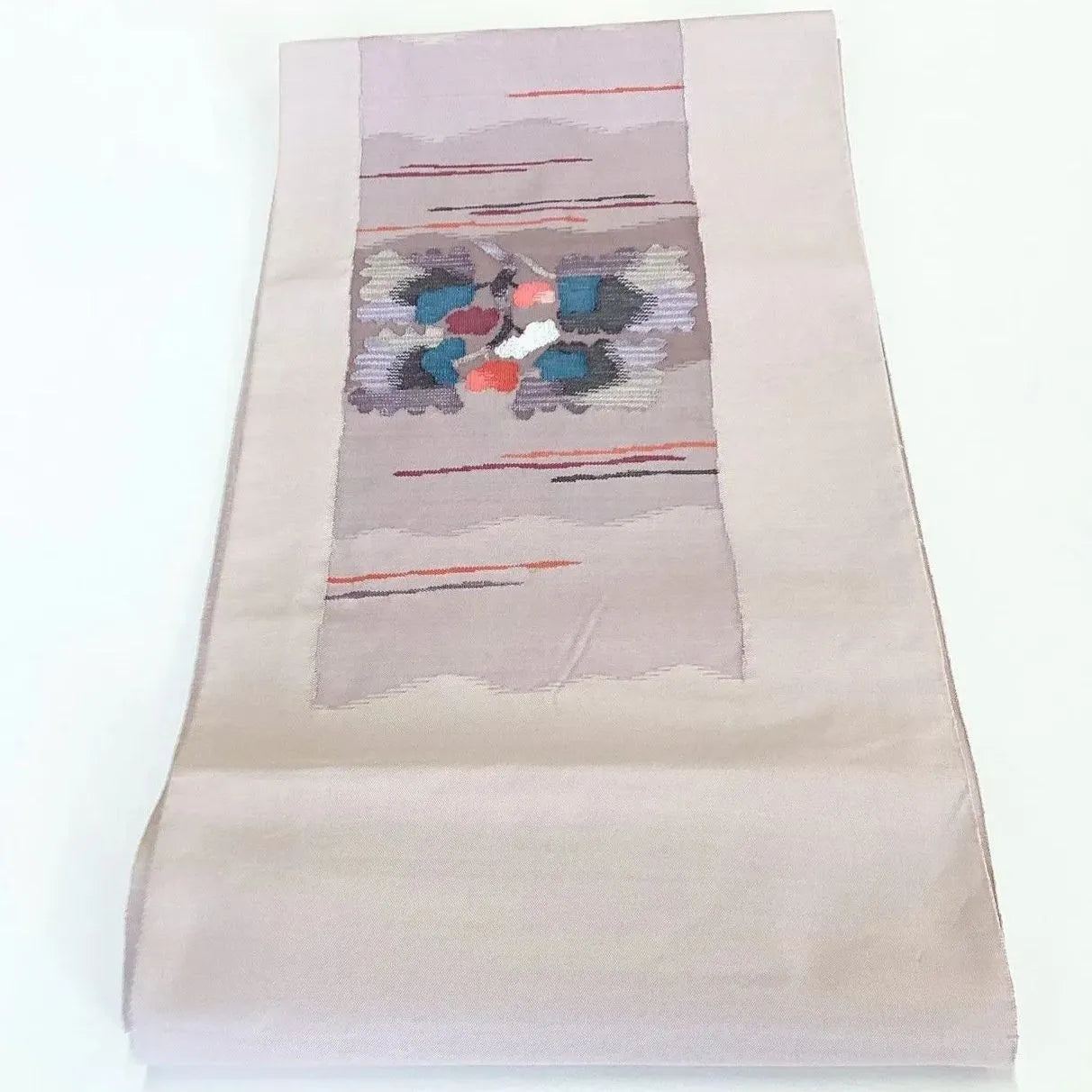 7281# Japanese Vintage Fukuro Obi Belt Kimono Fabric Silk Traditional Unfinished