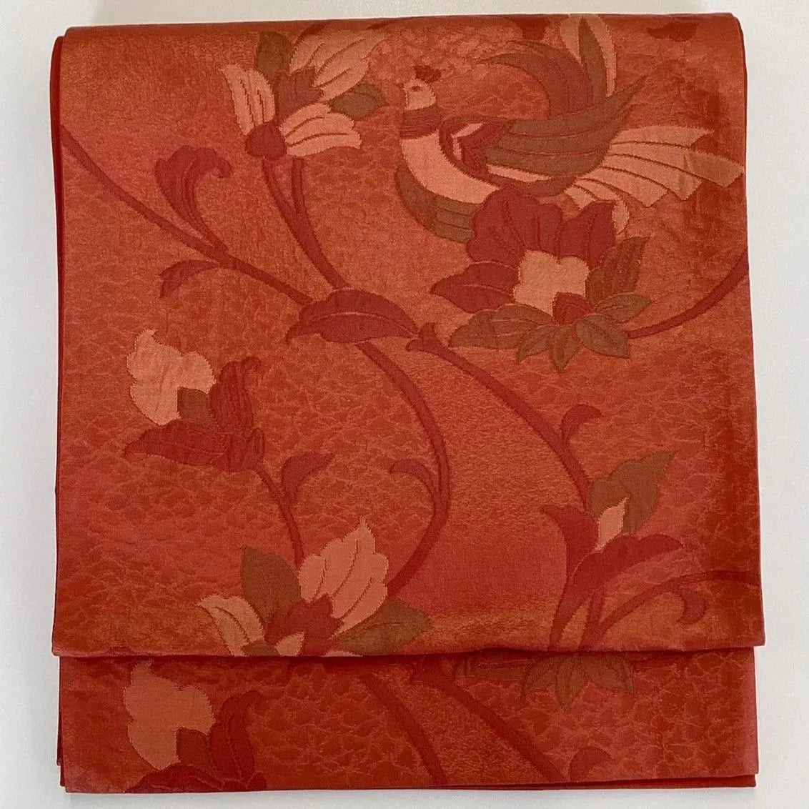 7283# Japanese Vintage Fukuro Obi Belt Kimono Fabric Silk Traditional