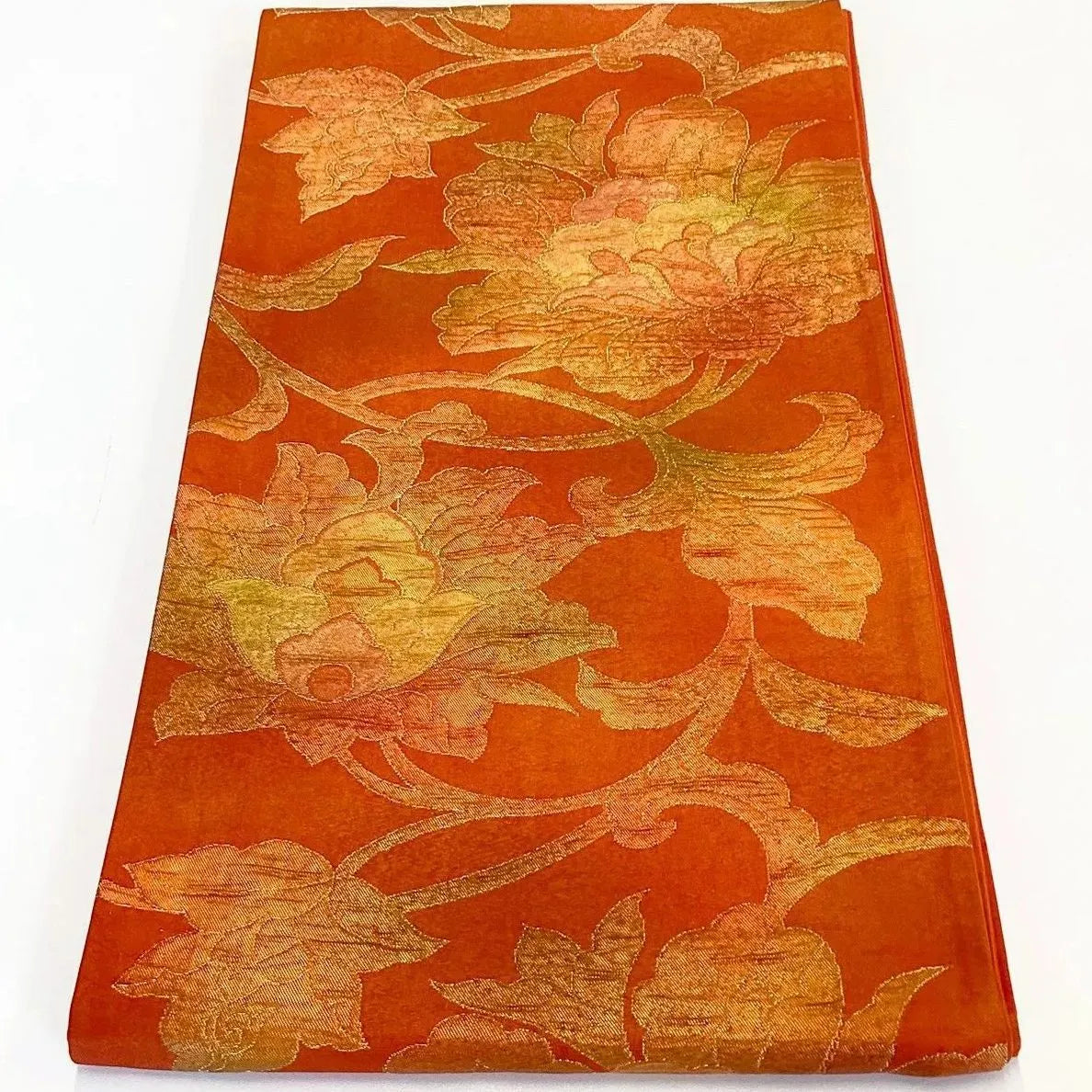 7284# Japanese Vintage Fukuro Obi Belt Kimono Fabric Silk Traditional Unfinished