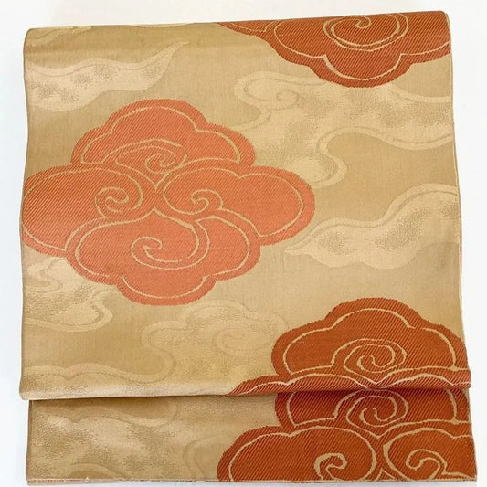 7286# Japanese Vintage Fukuro Obi Belt Kimono Fabric Silk Traditional