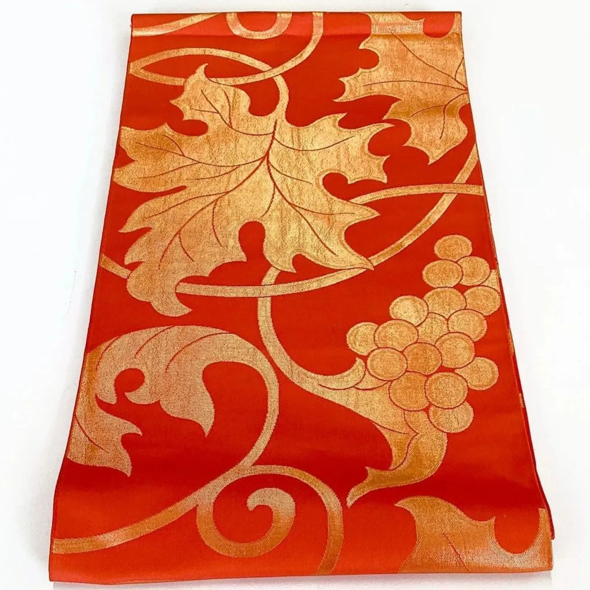 7287# Japanese Vintage Fukuro Obi Belt Kimono Fabric Silk Traditional