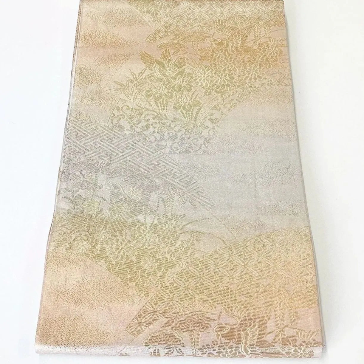 7294# Japanese Vintage Fukuro Obi Belt Kimono Fabric Silk Traditional