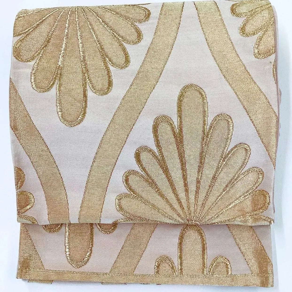 7296# Japanese Vintage Fukuro Obi Belt Kimono Fabric Silk Traditional