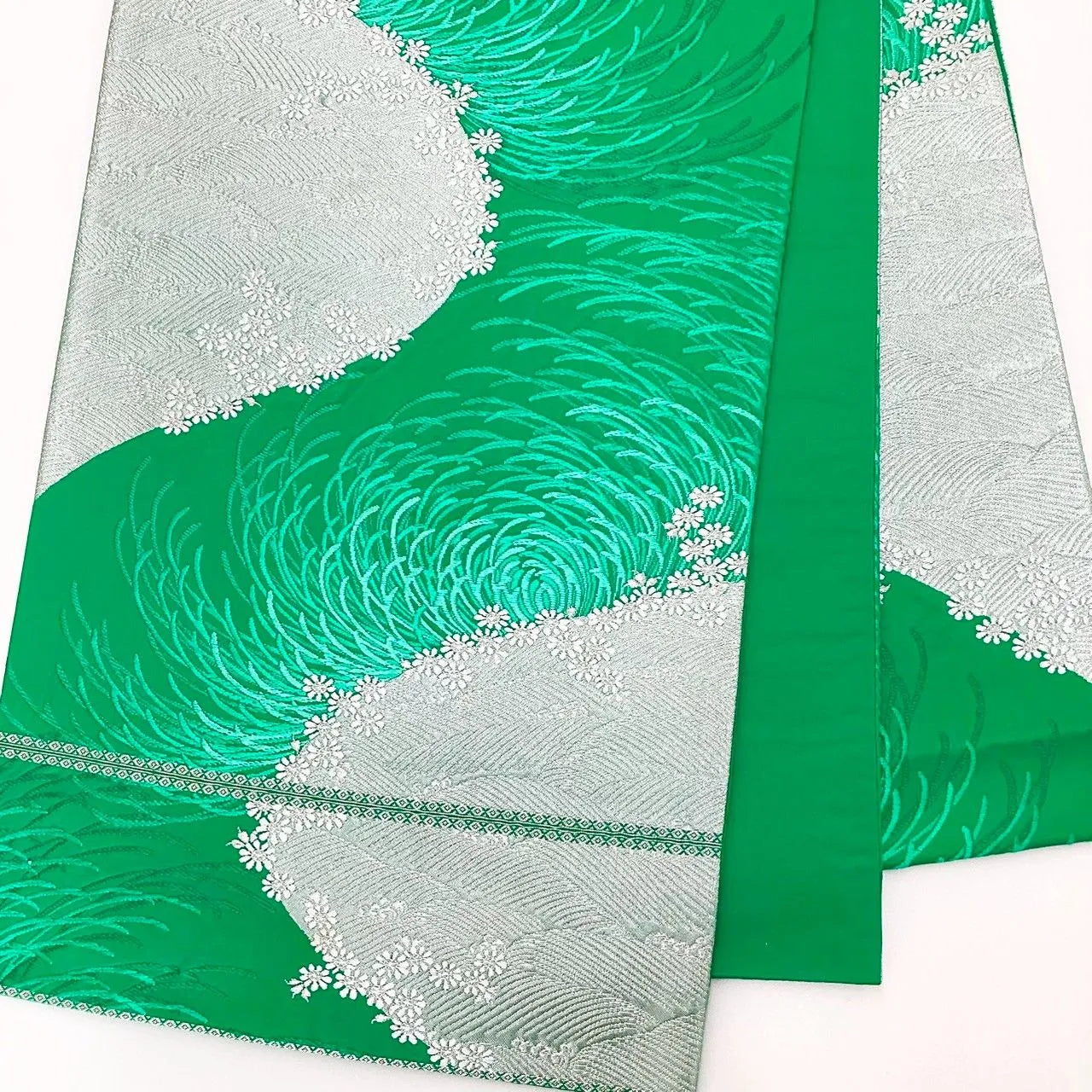 7303# Japanese Vintage Fukuro Obi Belt Kimono Fabric Silk Traditional