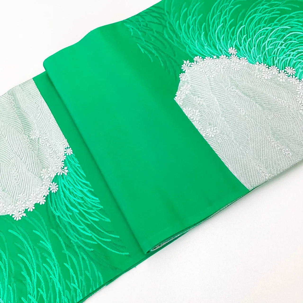 7303# Japanese Vintage Fukuro Obi Belt Kimono Fabric Silk Traditional