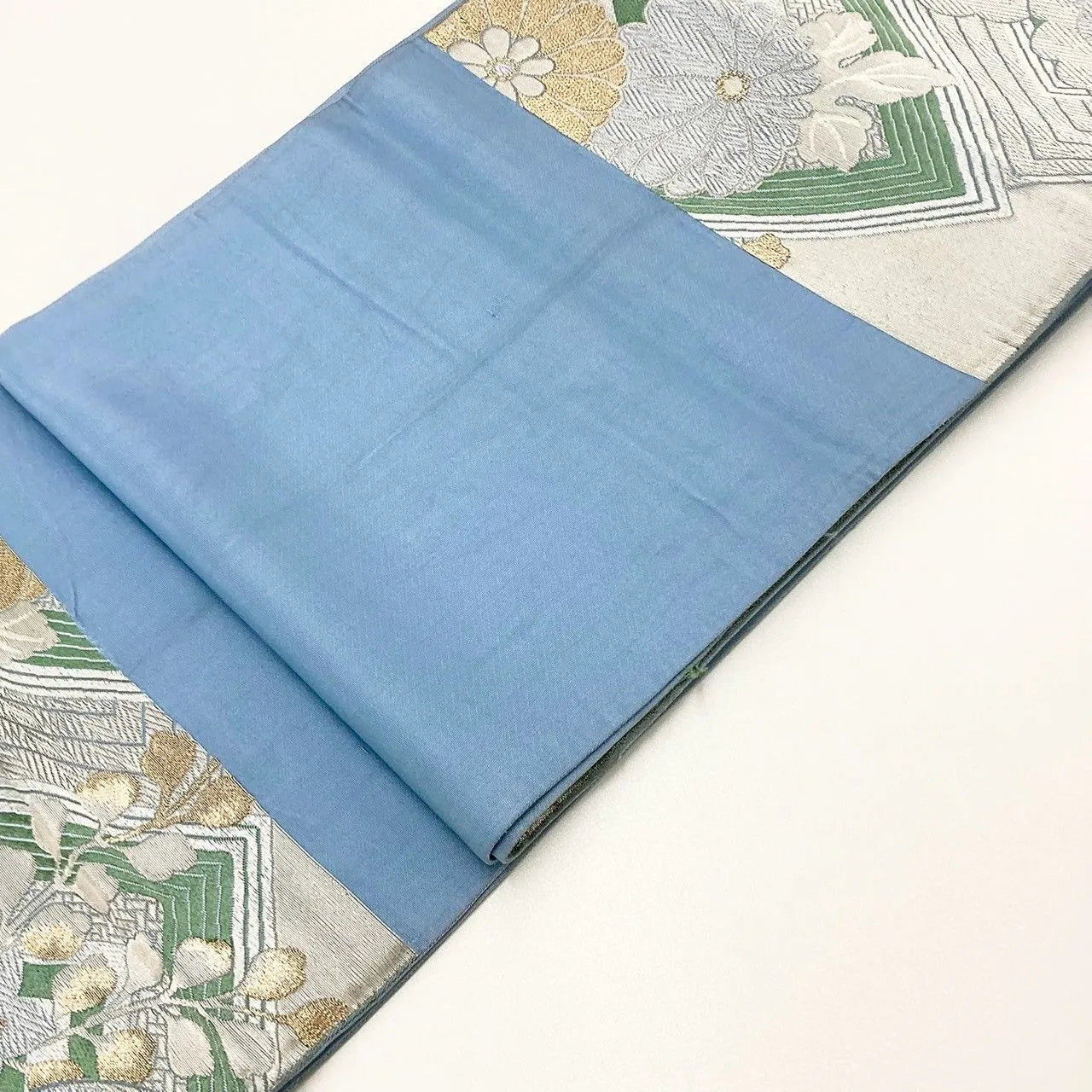 7305# Japanese Vintage Fukuro Obi Belt Kimono Fabric Silk Traditional Unfinished