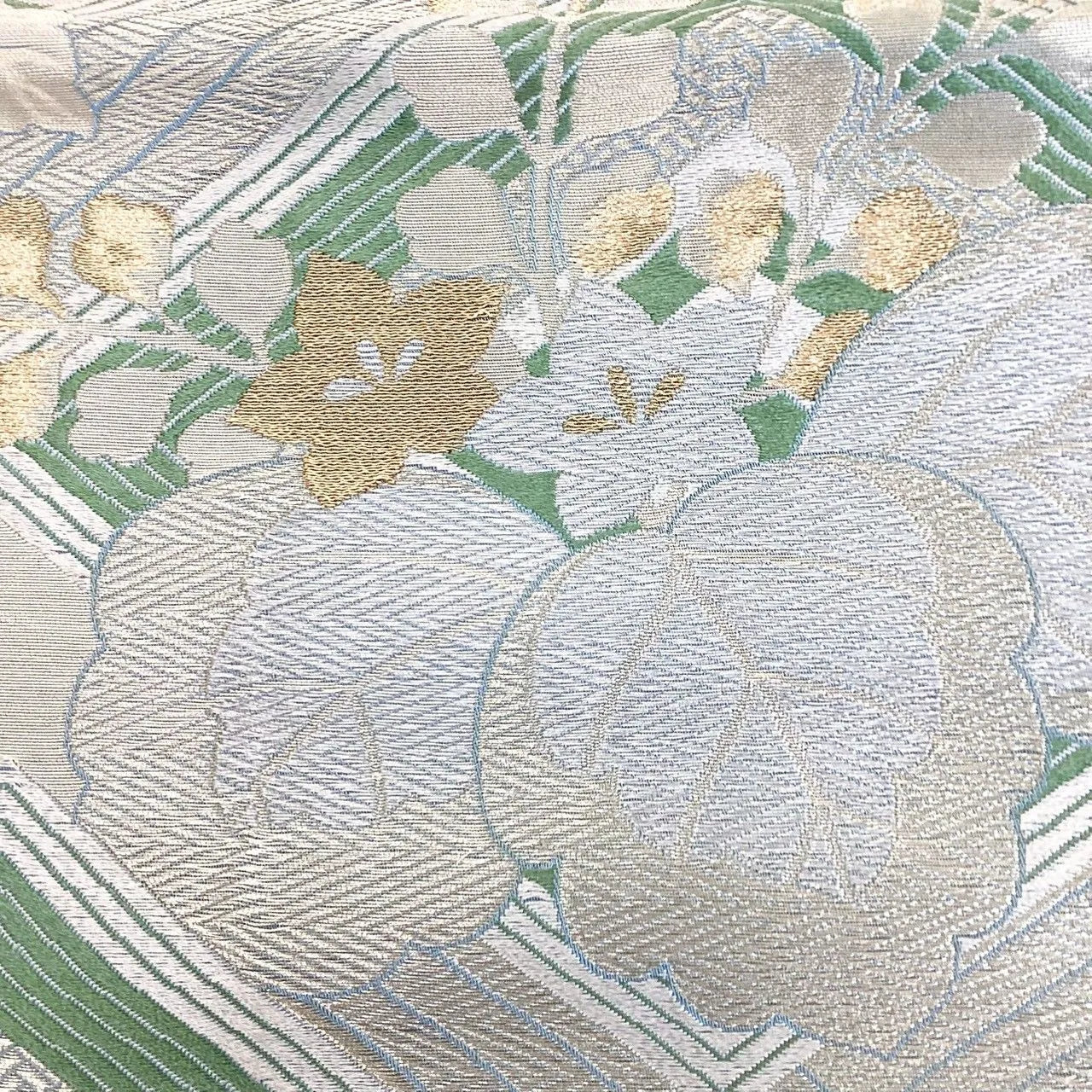 7305# Japanese Vintage Fukuro Obi Belt Kimono Fabric Silk Traditional Unfinished