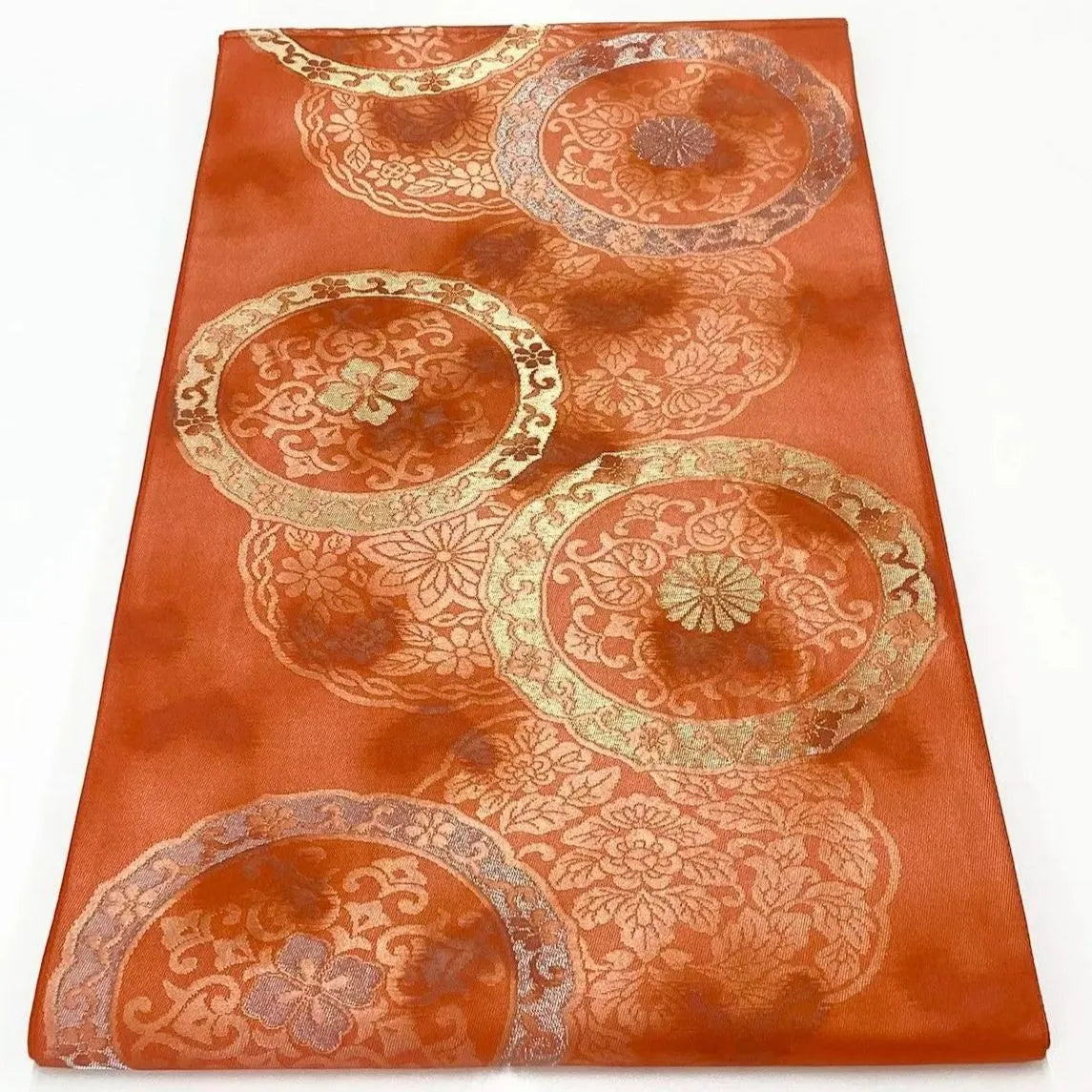 7301# Japanese Vintage Fukuro Obi Belt Kimono Fabric Silk Traditional