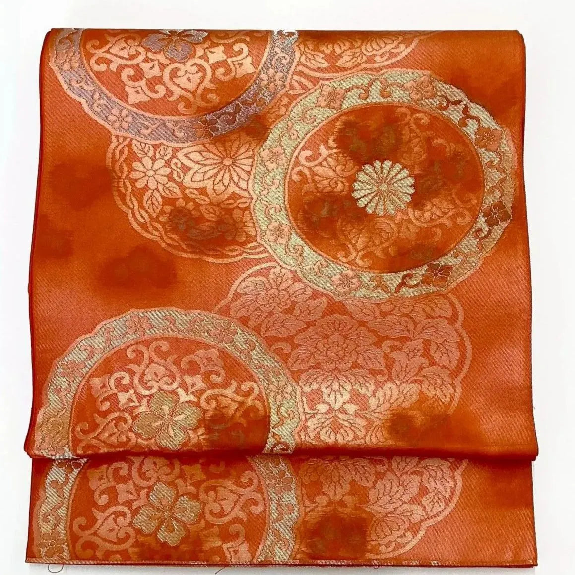 7301# Japanese Vintage Fukuro Obi Belt Kimono Fabric Silk Traditional